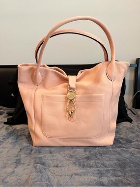 Dooney & Bourke Elegant Pink Pebbled Hobo Bag with Gold Hardware